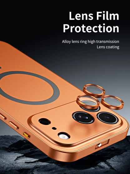 Pochette iPhone 17 pro max magsafe en métal avec protection de caméra intégrée / كيس لآيفون 17 برو ماكس من الحديد مع تقنية ماڨسيف وحماية مدمجة للكاميرا